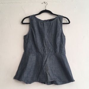 Banana Republic chambray peplum top
